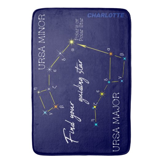 Northern Hemisphere Finding Polaris Star Badmat (Voorkant Verticaal)