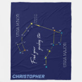Northern Hemisphere Finding Polaris Star Fleece Deken (Voorkant)