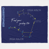 Northern Hemisphere Finding Polaris Star Fleece Deken (Voorkant (Horizontaal))