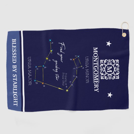 Northern Hemisphere Finding Polaris Star Golfhanddoek (Horizontaal)