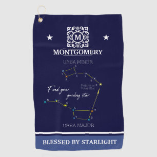 Northern Hemisphere Finding Polaris Star Golfhanddoek