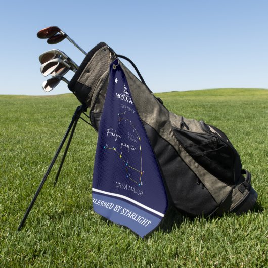 Northern Hemisphere Finding Polaris Star Golfhanddoek (Groen)