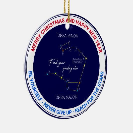 Northern Hemisphere Finding Polaris Star Keramisch Ornament (Rechts)