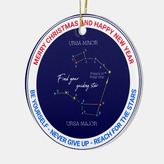 Northern Hemisphere Finding Polaris Star Keramisch Ornament (Links)