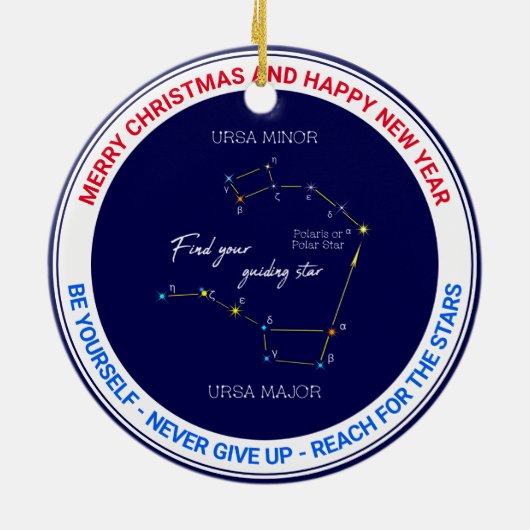 Northern Hemisphere Finding Polaris Star Keramisch Ornament (Achterkant)