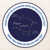Northern Hemisphere Finding Polaris Star Ronde Kartonnen Onderzetter (Voorkant)