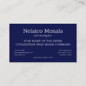 Northern Hemisphere Finding Polaris Star Visitekaartje (Achterkant)