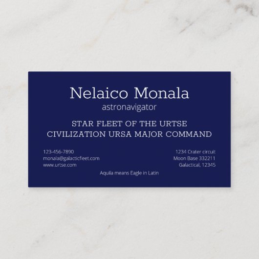 Northern Hemisphere Finding Polaris Star Visitekaartje (Achterkant)