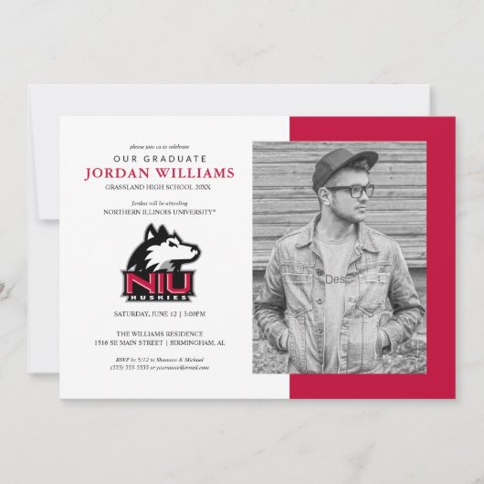 Northern Illinois Huskies | Afstuderen Aankondiging (Voorkant)