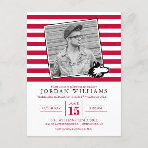 Northern Illinois Huskies   Afstuderen Aankondigingskaart