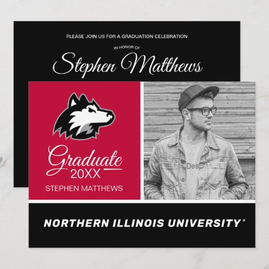 Northern Illinois Huskies | Afstuderen Kaart (Voorkant / Achterkant)