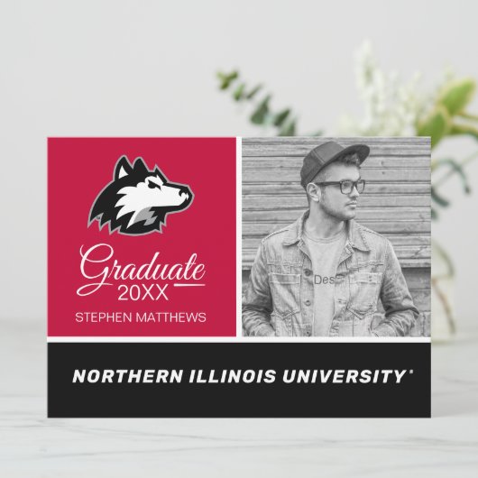 Northern Illinois Huskies | Afstuderen Kaart (Staand voorkant)