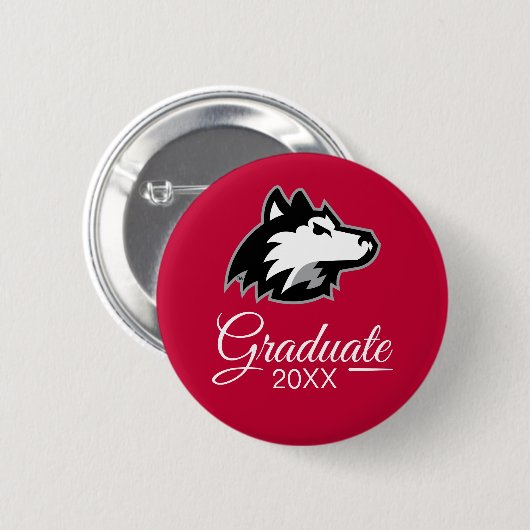 Northern Illinois Huskies | AFSTUDEREN Ronde Button 5,7 Cm (Voorkant /achterkant)