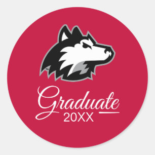 Northern Illinois Huskies   AFSTUDEREN Ronde Sticker
