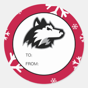 Northern Illinois Huskies   Kerstmis Ronde Sticker