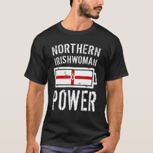 Northern Ireland Flag Irishoman Power Battery Pr T-shirt