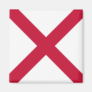 Northern Ireland Magnet - Red Saltire on White