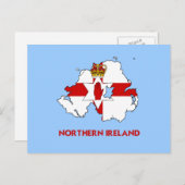 NORTHERN IRELAND MAP BRIEFKAART (Voorkant / Achterkant)