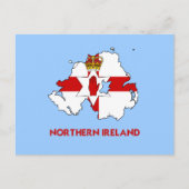 NORTHERN IRELAND MAP BRIEFKAART (Voorkant)
