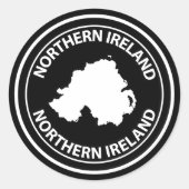 Northern Ireland Ronde Sticker (Voorkant)