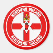 Northern Ireland Round Emblem Magneet (Voorkant)