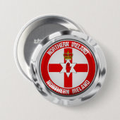 Northern Ireland Round Emblem Ronde Button 7,6 Cm (Voorkant /achterkant)