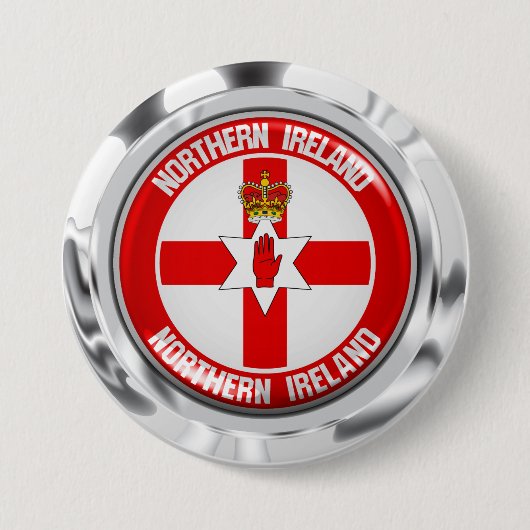 Northern Ireland Round Emblem Ronde Button 7,6 Cm (Voorkant)