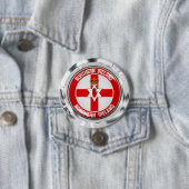 Northern Ireland Round Emblem Ronde Button 7,6 Cm (In situ)