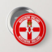 Northern Ireland Round Emblem Ronde Button 7,6 Cm (Voorkant /achterkant)