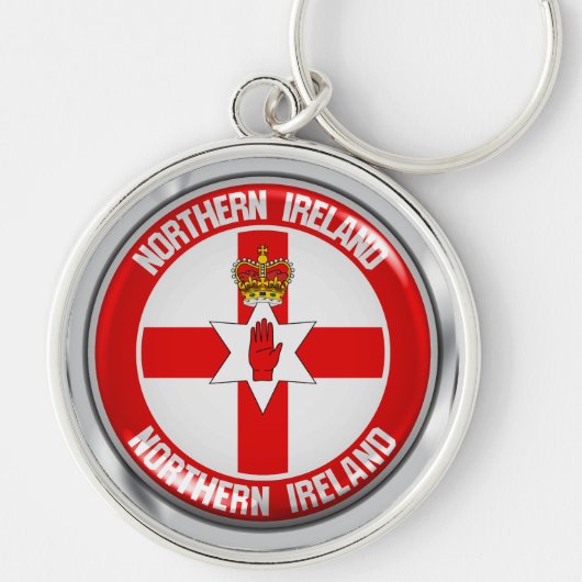 Northern Ireland Round Emblem Sleutelhanger (Voorkant)