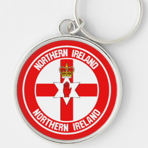 Northern Ireland Round Emblem Sleutelhanger