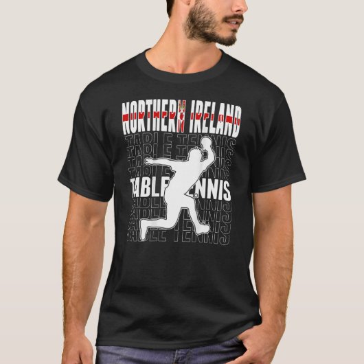 Northern Ireland Table Tennis Fans Northern Irish  T-shirt (Voorkant)