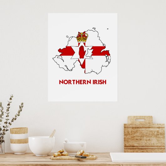 NORTHERN IRISH MAP POSTER (Keuken)