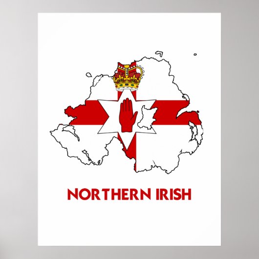 NORTHERN IRISH MAP POSTER (Voorkant)