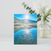 Northern Lake Blue Sunrise Pastor Appreciation  Briefkaart (Staand voorkant)