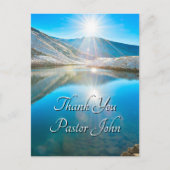 Northern Lake Blue Sunrise Pastor Appreciation  Briefkaart (Voorkant)