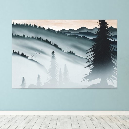 Northern Land Canvas Afdruk (Insitu (Houten vloer))