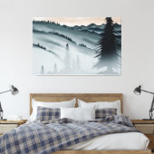 Northern Land Canvas Afdruk (Insitu (Slaapkamer))