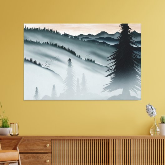 Northern Land Canvas Afdruk (Insitu (Woonkamer))