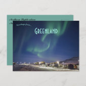 Northern Lights Above Nuuk Greenland Briefkaart (Voorkant / Achterkant)