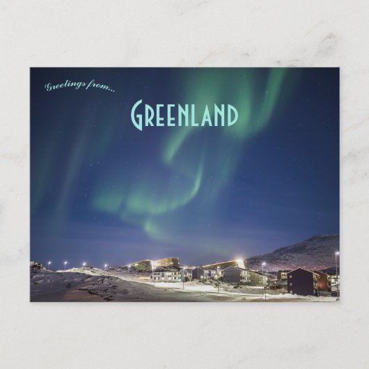 Northern Lights Above Nuuk Greenland Briefkaart (Voorkant)