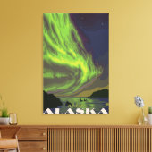 Northern Lights and Orcas - Juneau, Alaska Canvas Afdruk (Insitu (Woonkamer))
