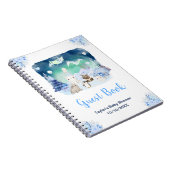 Northern Lights Animals Baby Shower Guest Book Notitieboek (Rechterzijde)