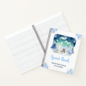 Northern Lights Animals Baby Shower Guest Book Notitieboek (Binnen)