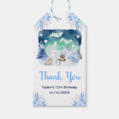 Northern Lights Animals Birthday Party Thank You Cadeaulabel (Voorkant)
