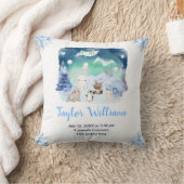 Northern Lights Arctic Animals Birth Statistics Kussen (Deken)