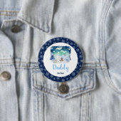Northern Lights Arctic Animals Daddy To Be Ronde Button 7,6 Cm (In situ)