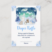 Northern Lights Arctic Animals Diaper Raffle Informatiekaartje (Voorkant)