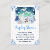 Northern Lights Arctic Animals Display Shower Informatiekaartje (Voorkant)