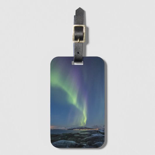 Northern Lights Astro Photo Bagagelabel (Voorkant (verticaal))